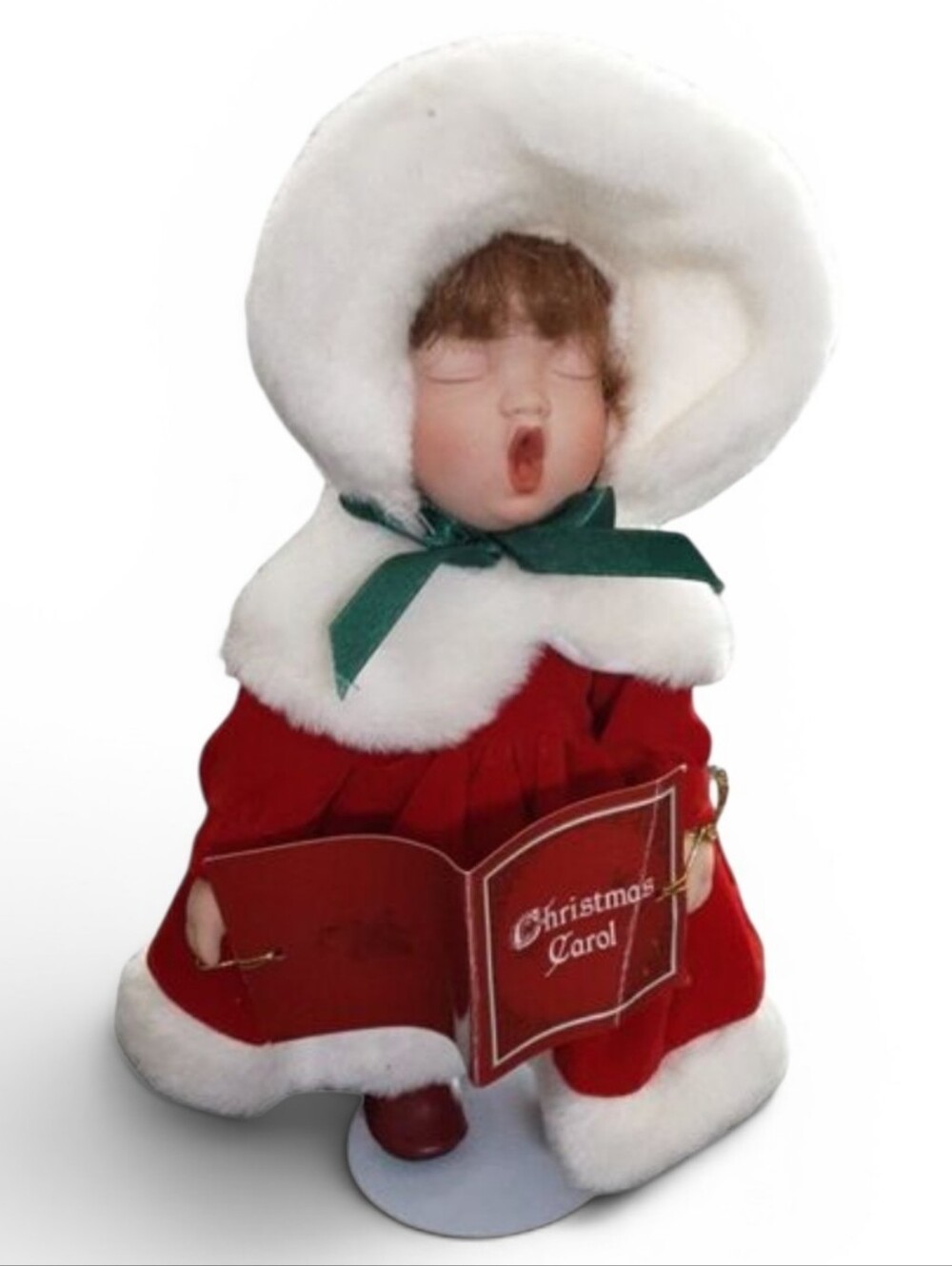 Vintage Victorian Caroler Porcelain Girl Music Score 9" (N…